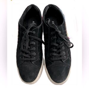 VanEli Sport casual suede tie sneakers. Size 8.5. Black.